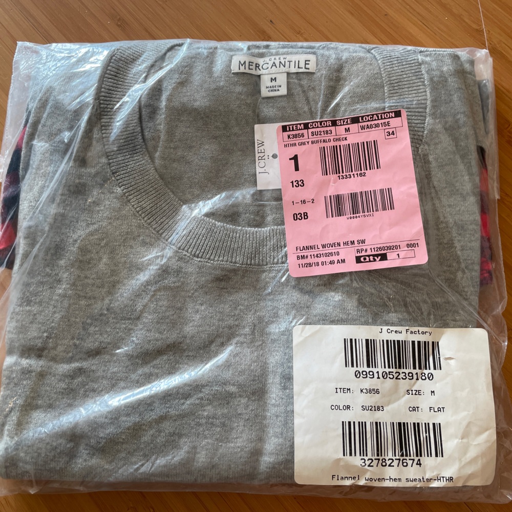 J. Crew Factory Gray Long Sleeve Tee